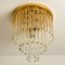 Chandelier or Flush Mount in Brass and Crystal from Palme, 1960s 5