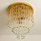 Chandelier or Flush Mount in Brass and Crystal from Palme, 1960s, Image 5