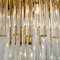 Chandelier or Flush Mount in Brass and Crystal from Palme, 1960s 8