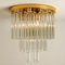 Chandelier or Flush Mount in Brass and Crystal from Palme, 1960s 7