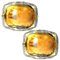 Brass and Hand-Blown Brown Murano Glass Wall Lights by J. Kalmar, Set of 2, Image 1