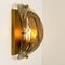 Brass and Hand-Blown Brown Murano Glass Wall Lights by J. Kalmar, Set of 2 6