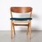 Vintage Chair with Petrol Blue Seat, Image 2