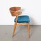 Vintage Chair with Petrol Blue Seat 5