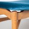 Vintage Chair with Petrol Blue Seat, Image 11