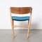 Vintage Chair with Petrol Blue Seat, Image 4