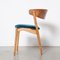Vintage Chair with Petrol Blue Seat, Image 3