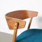 Vintage Chair with Petrol Blue Seat, Image 9
