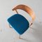 Vintage Chair with Petrol Blue Seat 6