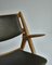 Fauteuils en Chêne et Cuir Vert Foncé par Hans J. Wegner, 1960s, Set de 2 7