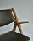 Lounge Chairs in Oak and Dark Green Leather by Hans J. Wegner, 1960s, Set of 2 7