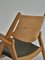 Lounge Chairs in Oak and Dark Green Leather by Hans J. Wegner, 1960s, Set of 2 12