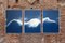 Großes Triptychon in Wolken-Optik, Cyanotypie Druck, 2021 7