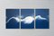 Tríptico extra grande de ondas de nubes, estampado cyanotype, 2021, Imagen 3