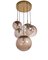 Large Cascade Chandelier in Smoked Glass & Brass from Limburg, Germany, 1970s, Image 2