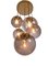 Large Cascade Chandelier in Smoked Glass & Brass from Limburg, Germany, 1970s 3