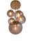 Large Cascade Chandelier in Smoked Glass & Brass from Limburg, Germany, 1970s, Image 3