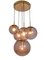 Large Cascade Chandelier in Smoked Glass & Brass from Limburg, Germany, 1970s 4