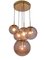 Large Cascade Chandelier in Smoked Glass & Brass from Limburg, Germany, 1970s, Image 4