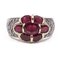 Bague Vintage en Or 14 Carats avec Rubis et Diamants, 1980s 1