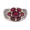 Vintage Ring in 14K Gold with Rubies and Diamonds, 1980s, Image 1