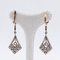 Art Deco Earrings in 18K Gold and Silver with Rose-Cut Diamonds, 1930s 4