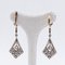 Art Deco Ohrringe aus 18 Karat Gold und Silber mit Diamanten im Rosenschliff, 1930er 4