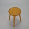 Mid-Century Modernist Birchwood Tripod Stool, 1950s 4