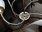Vintage Glass and Brass Chandelier from Napako, 1960s or 1970s, Image 4