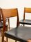 Sedie da pranzo Mid-Century in teak e pelle di Georg Leowald per Wilkhahn, Germania, anni '50, set di 4, Immagine 13