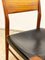 Mid-Century German Teak & Leather Dining Chairs by Georg Leowald for Wilkhahn, 1950, Set of 4, Image 8