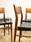 Deutsche Mid-Century Teak & Leder Esszimmerstühle von Georg Leowald für Wilkhahn, 1950, 4er Set 17