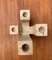 Mid-Century Italian Brutalist Travertine Candleholder by Fratelli Mannelli for Travertine Rapolano 4