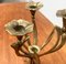 Brutalistischer floraler Vintage Metall Kerzenhalter aus Metall 17