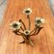 Brutalistischer floraler Vintage Metall Kerzenhalter aus Metall 14