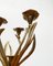 Brutalistischer floraler Vintage Metall Kerzenhalter aus Metall 19