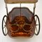 Vintage Italian Brass & Marquetry Drinks Trolley, Image 6