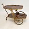 Vintage Italian Brass & Marquetry Drinks Trolley, Image 1