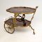 Vintage Italian Brass & Marquetry Drinks Trolley, Image 12