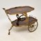 Vintage Italian Brass & Marquetry Drinks Trolley, Image 13