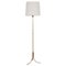 French Faux Bamboo Brass Floor Lamp with Pull Switch, 1950s 1