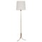 French Faux Bamboo Brass Floor Lamp with Pull Switch, 1950s, Image 1