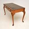 Antique Walnut Writing Table or Desk with Leather Top, Image 4