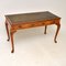 Antique Walnut Writing Table or Desk with Leather Top 1