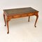 Antique Walnut Writing Table or Desk with Leather Top, Image 1