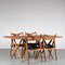 Set da pranzo Sawbuck di Hans J. Wegner per Andreas Tuck, Danimarca, anni '50, set di 5, Immagine 3