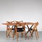 Sawbuck Dining Set by Hans J. Wegner for Andreas Tuck, Denmark, 1950s, Set of 5 2