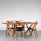 Sawbuck Dining Set by Hans J. Wegner for Andreas Tuck, Denmark, 1950s, Set of 5, Image 2