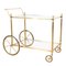 French Brass and Glass Drinks Trolley, 1960s 4