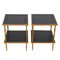 French Faux Bamboo Brass and Leather Tables, 1960s, Set of 2 4